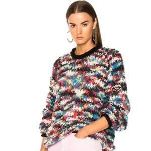 Missoni boucle mohair wool sweater sz 38 multicolor open weave